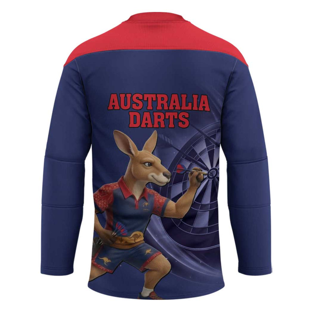 Australia Kangaroo Mascot Darts Hockey Jersey Blue Edition