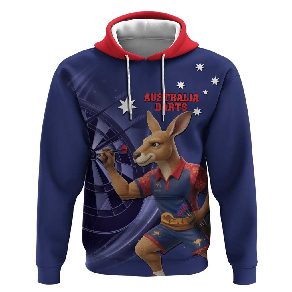 Australia Kangaroo Mascot Darts Hoodie Blue Edition