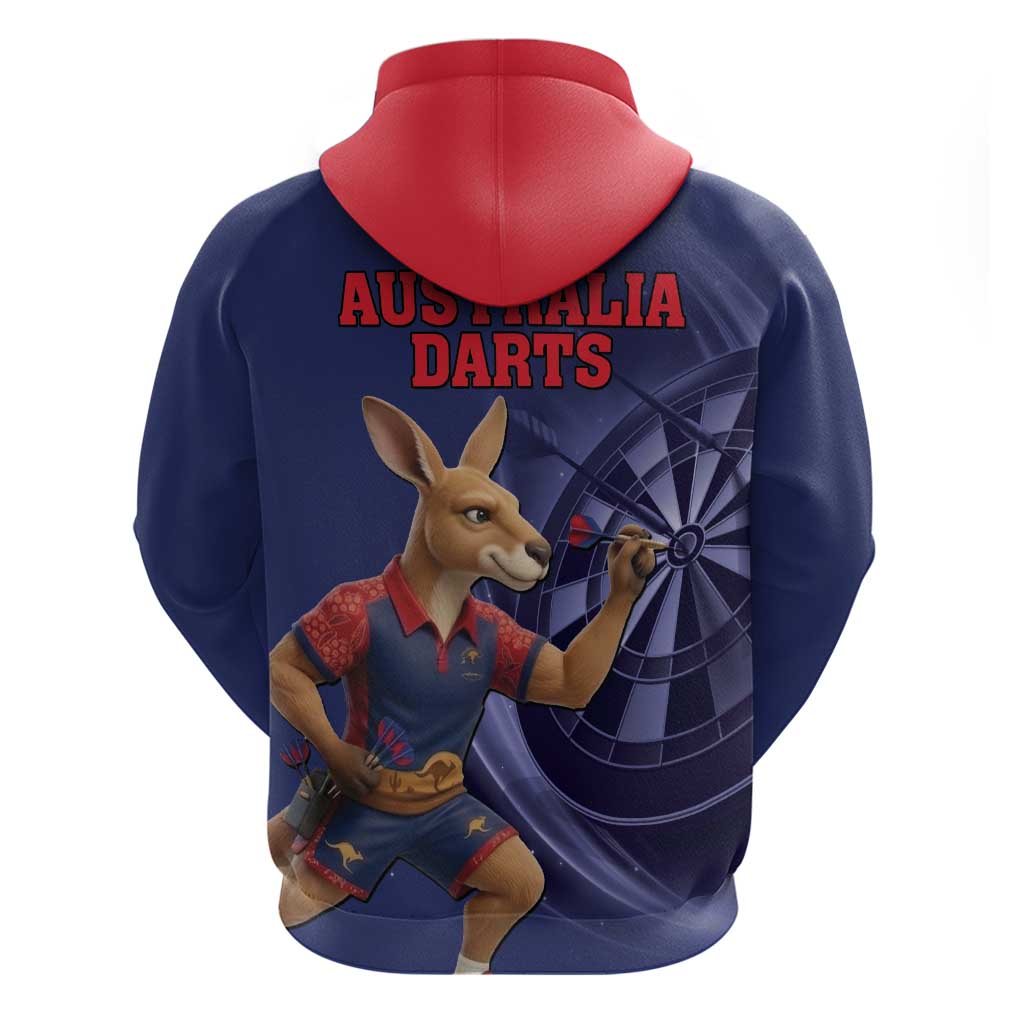 Australia Kangaroo Mascot Darts Hoodie Blue Edition