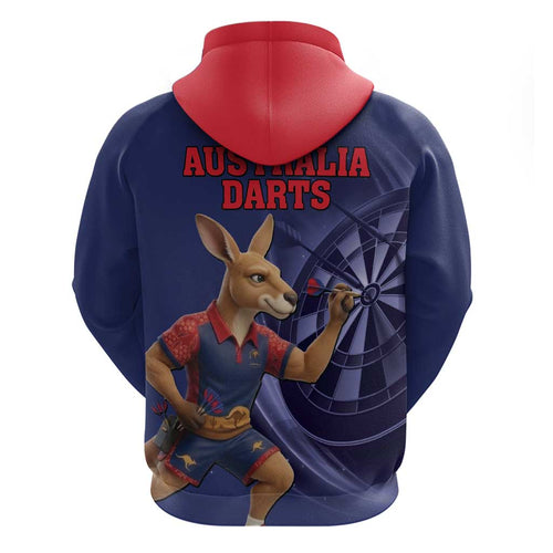 Australia Kangaroo Mascot Darts Hoodie Blue Edition
