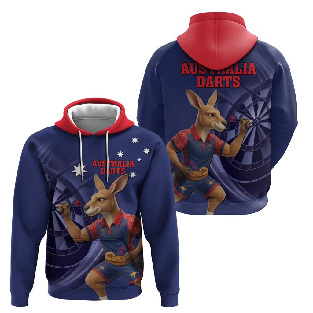 Australia Kangaroo Mascot Darts Hoodie Blue Edition