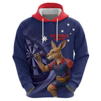 Australia Kangaroo Mascot Darts Hoodie Blue Edition