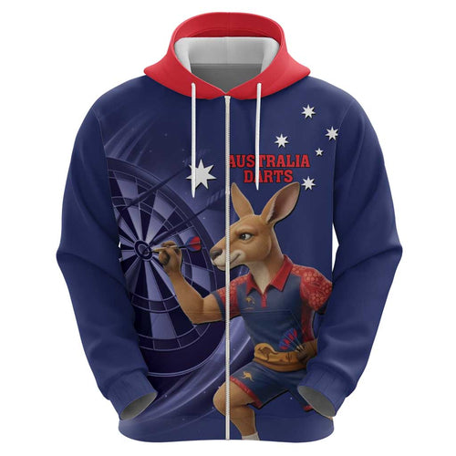 Australia Kangaroo Mascot Darts Hoodie Blue Edition
