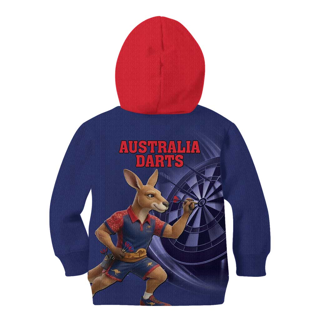 Australia Kangaroo Mascot Darts Kid Hoodie Blue Edition
