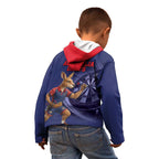 Australia Kangaroo Mascot Darts Kid Hoodie Blue Edition