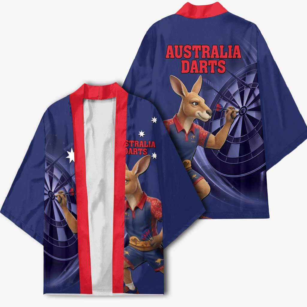 Australia Kangaroo Mascot Darts Kimono Blue Edition