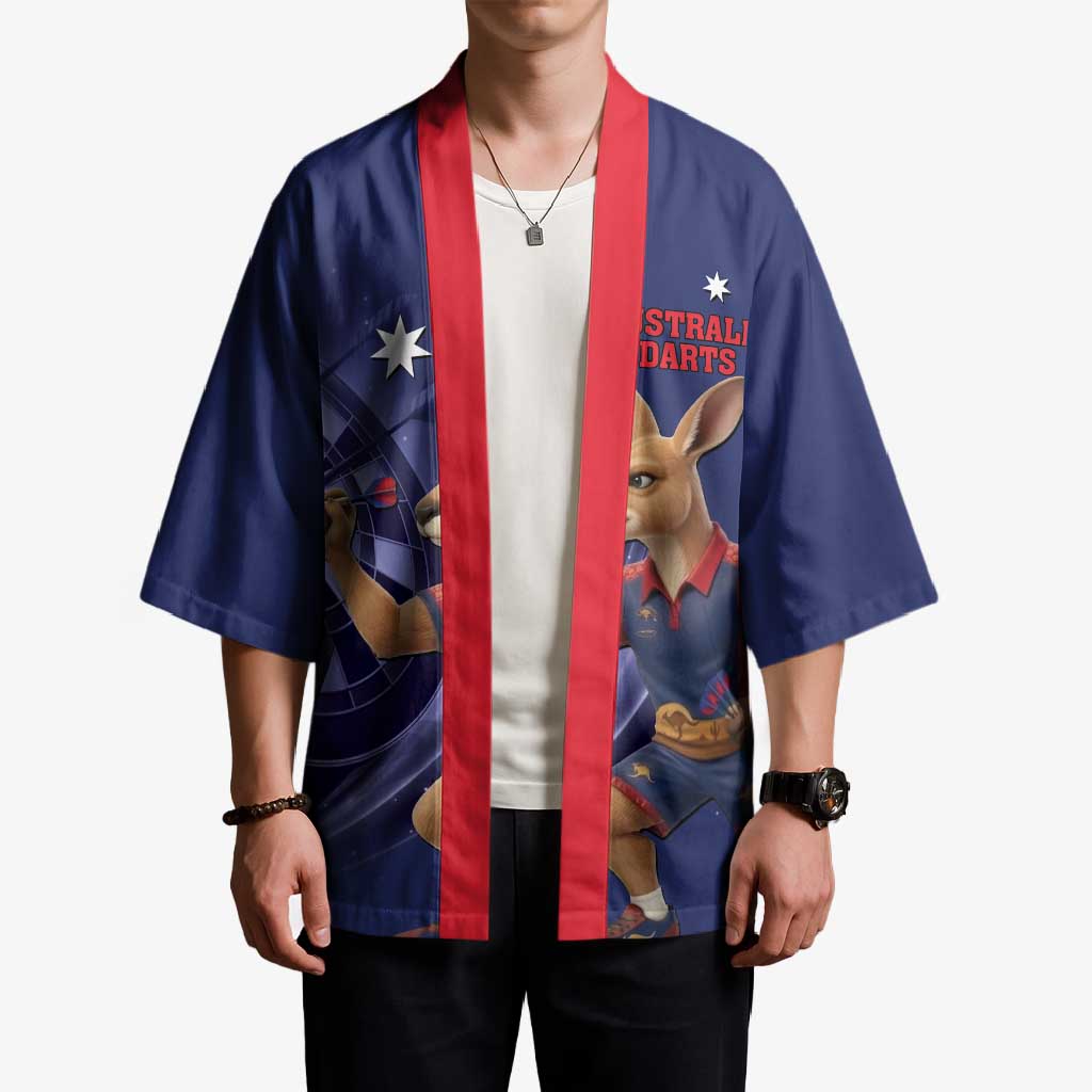 Australia Kangaroo Mascot Darts Kimono Blue Edition