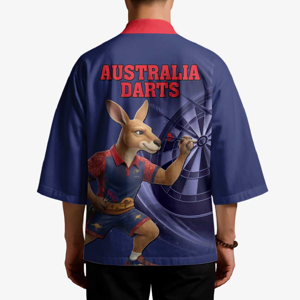 Australia Kangaroo Mascot Darts Kimono Blue Edition