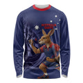Australia Kangaroo Mascot Darts Long Sleeve Shirt Blue Edition