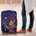Australia Kangaroo Mascot Darts Luggage Cover Blue Edition