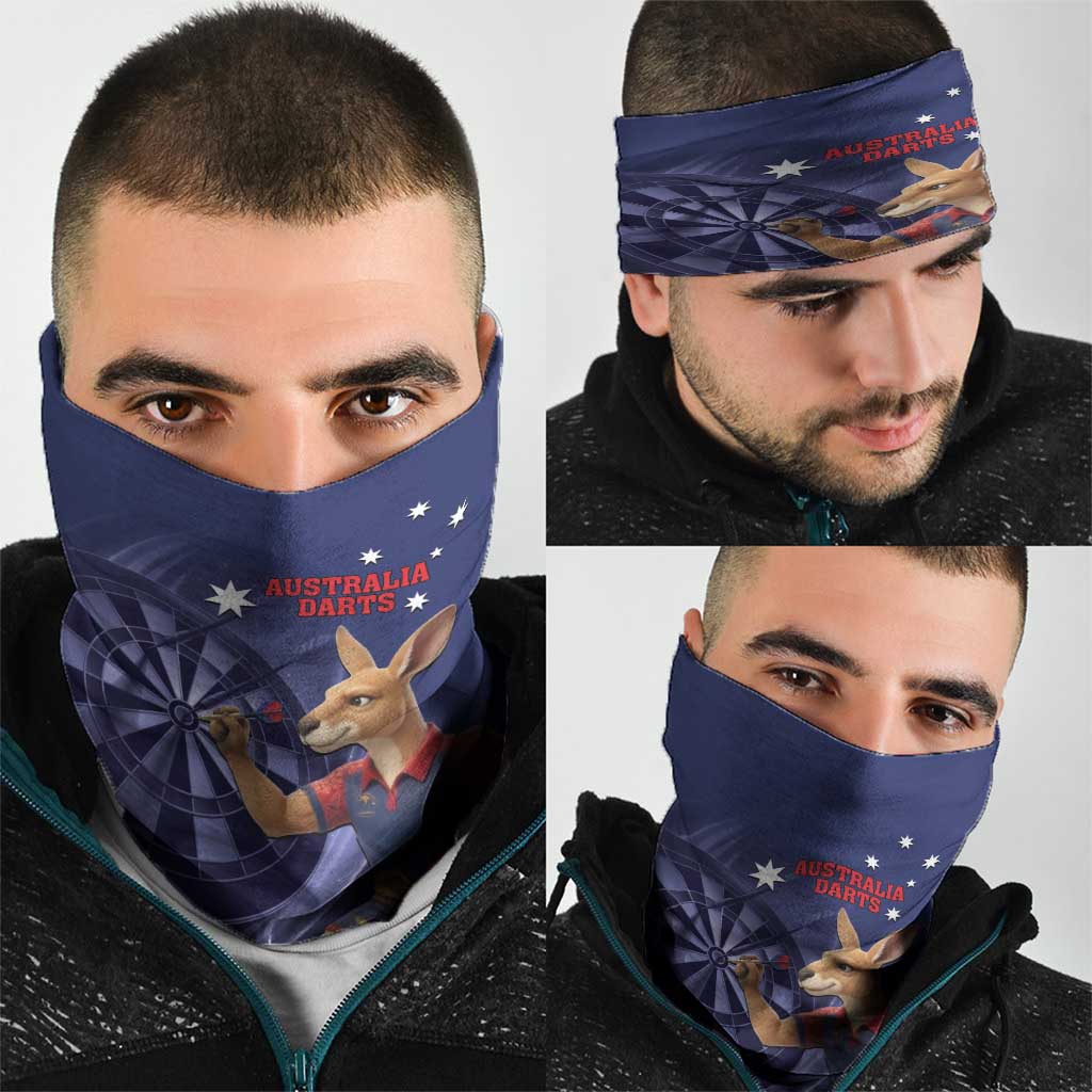 Australia Kangaroo Mascot Darts Neck Gaiter Blue Edition