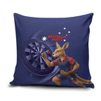 Australia Kangaroo Mascot Darts Pillow Cover Blue Edition