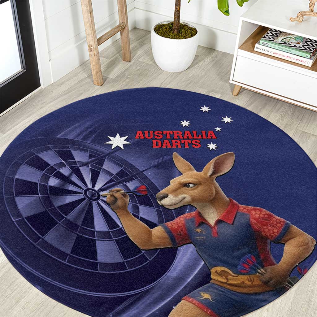 Australia Kangaroo Mascot Darts Round Carpet Blue Edition