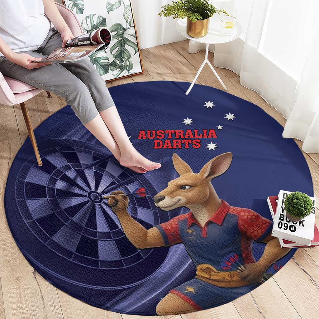 Australia Kangaroo Mascot Darts Round Carpet Blue Edition