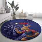 Australia Kangaroo Mascot Darts Round Carpet Blue Edition