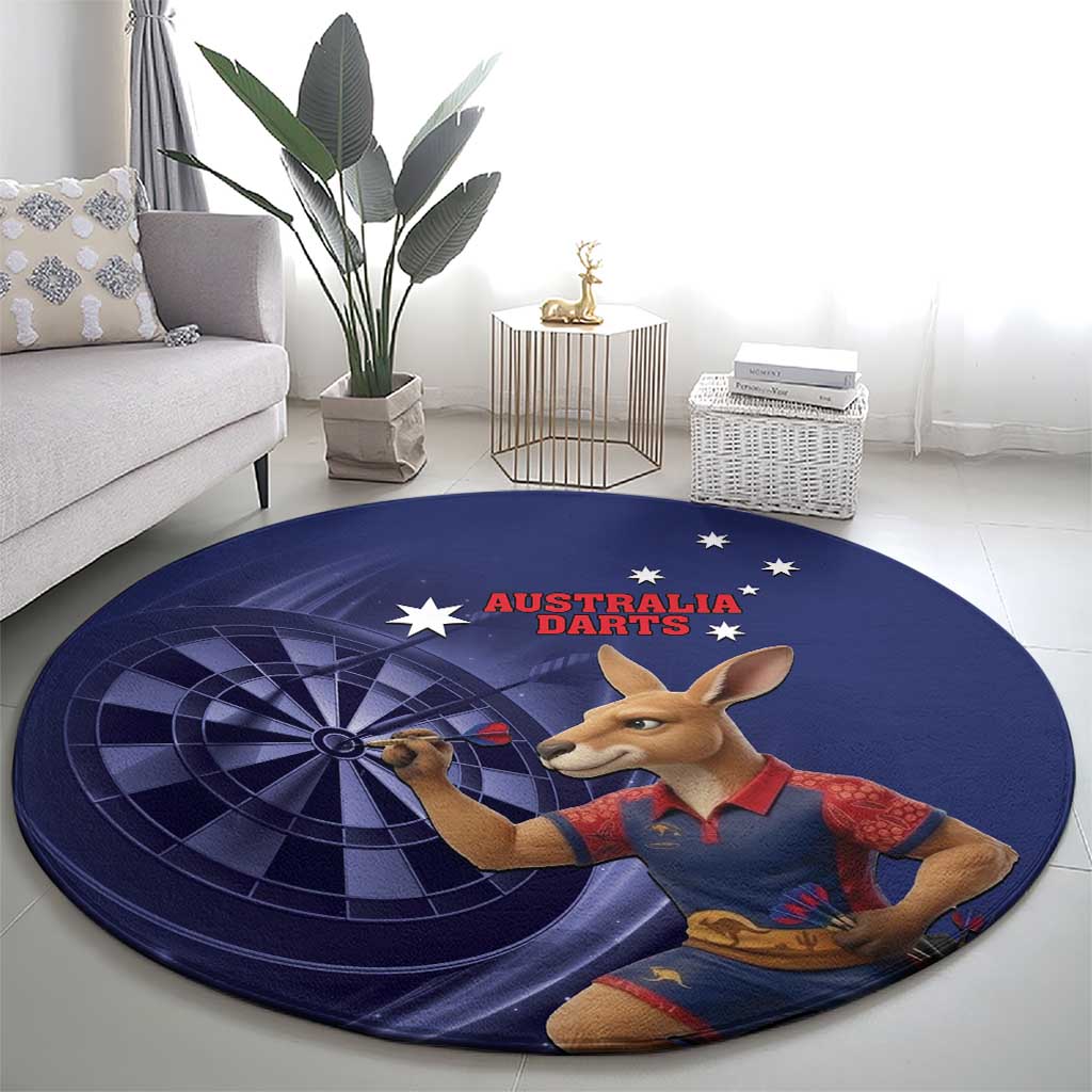 Australia Kangaroo Mascot Darts Round Carpet Blue Edition
