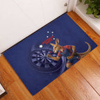 Australia Kangaroo Mascot Darts Rubber Doormat Blue Edition
