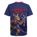 Australia Kangaroo Mascot Darts Rugby Jersey Blue Edition