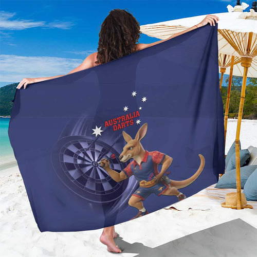 Australia Kangaroo Mascot Darts Sarong Blue Edition