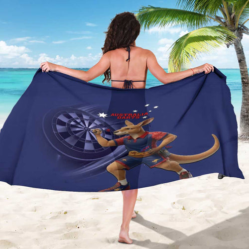 Australia Kangaroo Mascot Darts Sarong Blue Edition