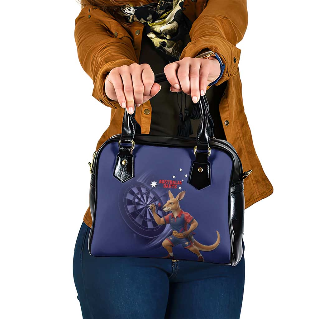 Australia Kangaroo Mascot Darts Shoulder Handbag Blue Edition
