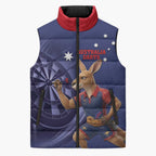 Australia Kangaroo Mascot Darts Sleeveless Puffer Jacket Blue Edition