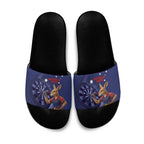 Australia Kangaroo Mascot Darts Slide Sandals Blue Edition
