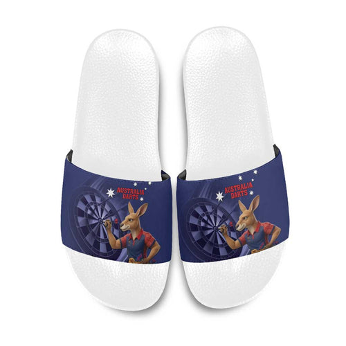 Australia Kangaroo Mascot Darts Slide Sandals Blue Edition