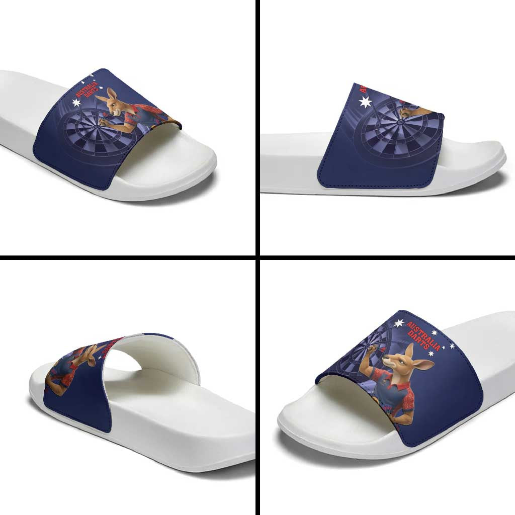 Australia Kangaroo Mascot Darts Slide Sandals Blue Edition