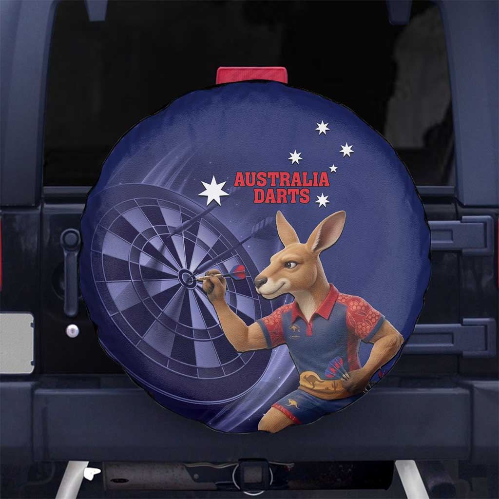 Australia Kangaroo Mascot Darts Spare Tire Cover Blue Edition
