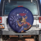 Australia Kangaroo Mascot Darts Spare Tire Cover Blue Edition
