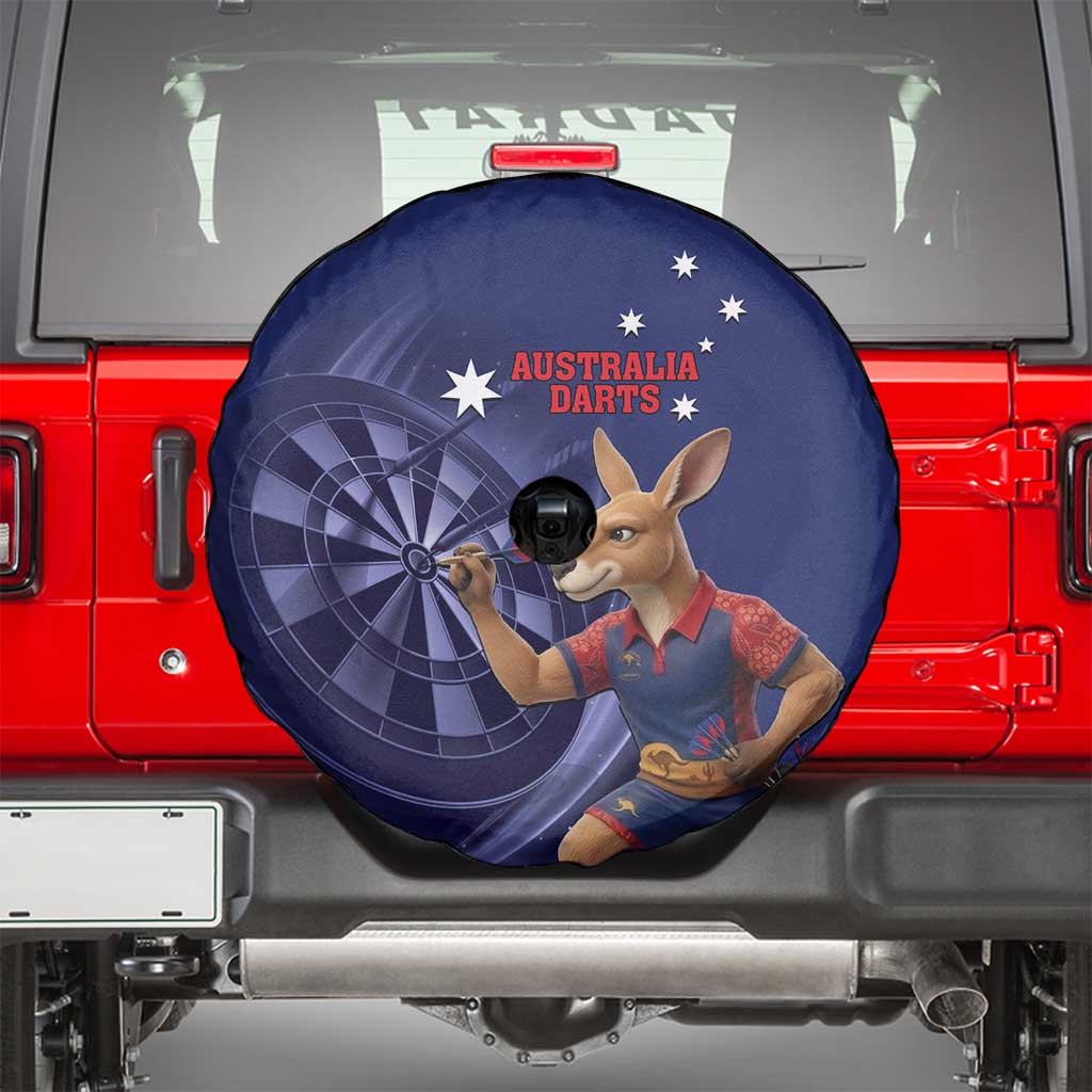 Australia Kangaroo Mascot Darts Spare Tire Cover Blue Edition