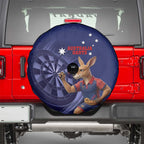 Australia Kangaroo Mascot Darts Spare Tire Cover Blue Edition