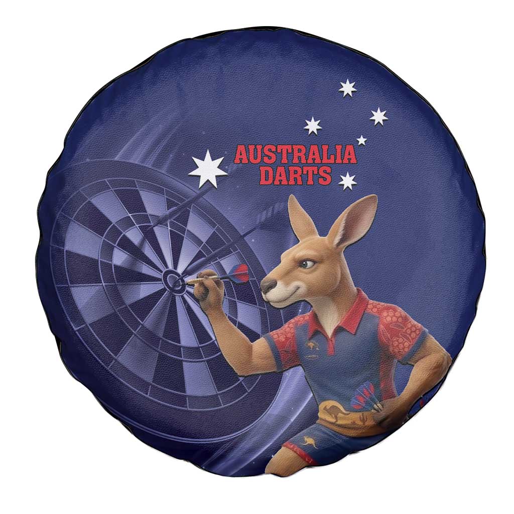 Australia Kangaroo Mascot Darts Spare Tire Cover Blue Edition