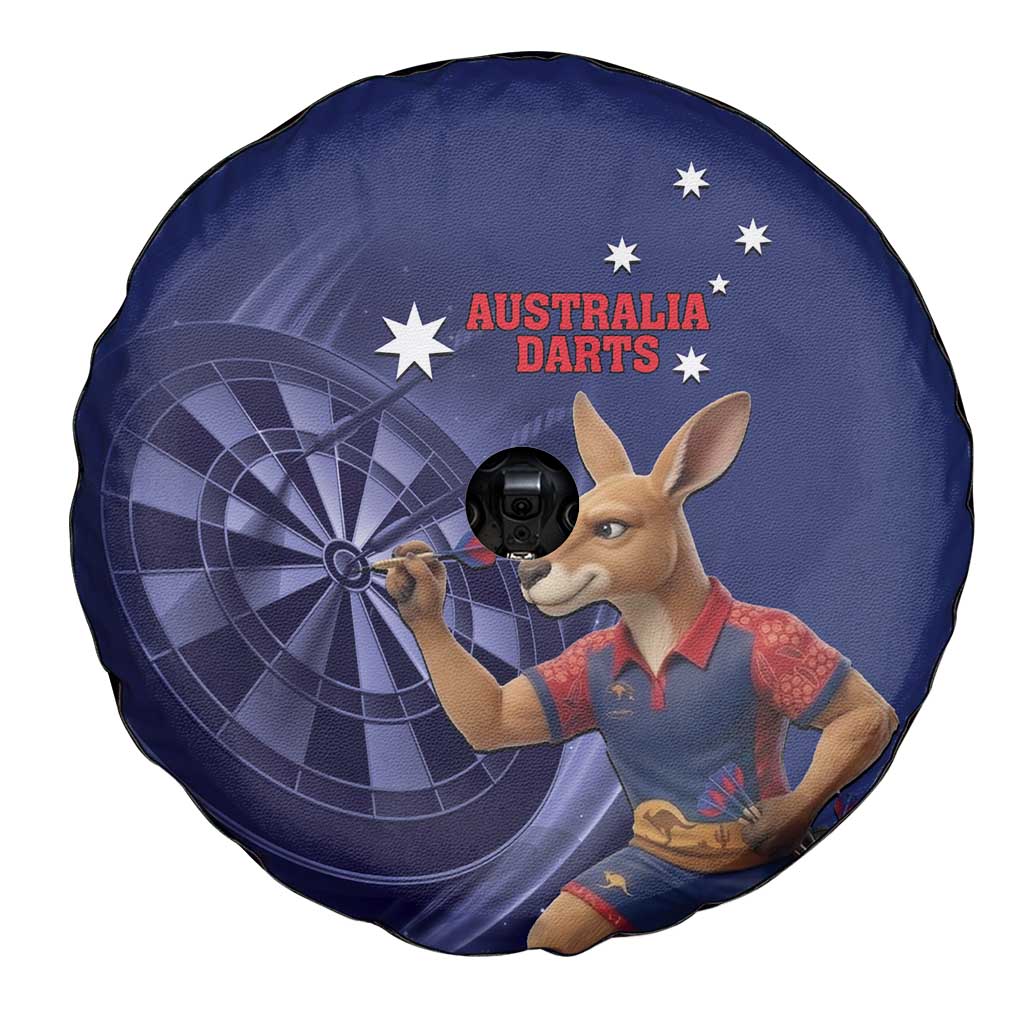 Australia Kangaroo Mascot Darts Spare Tire Cover Blue Edition