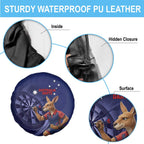 Australia Kangaroo Mascot Darts Spare Tire Cover Blue Edition