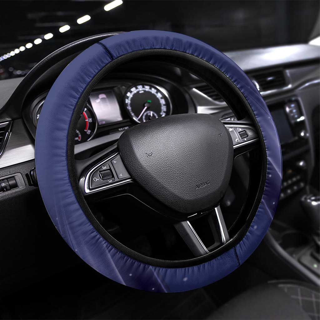 Australia Kangaroo Mascot Darts Steering Wheel Cover Blue Edition