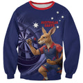 Australia Kangaroo Mascot Darts Sweatshirt Blue Edition