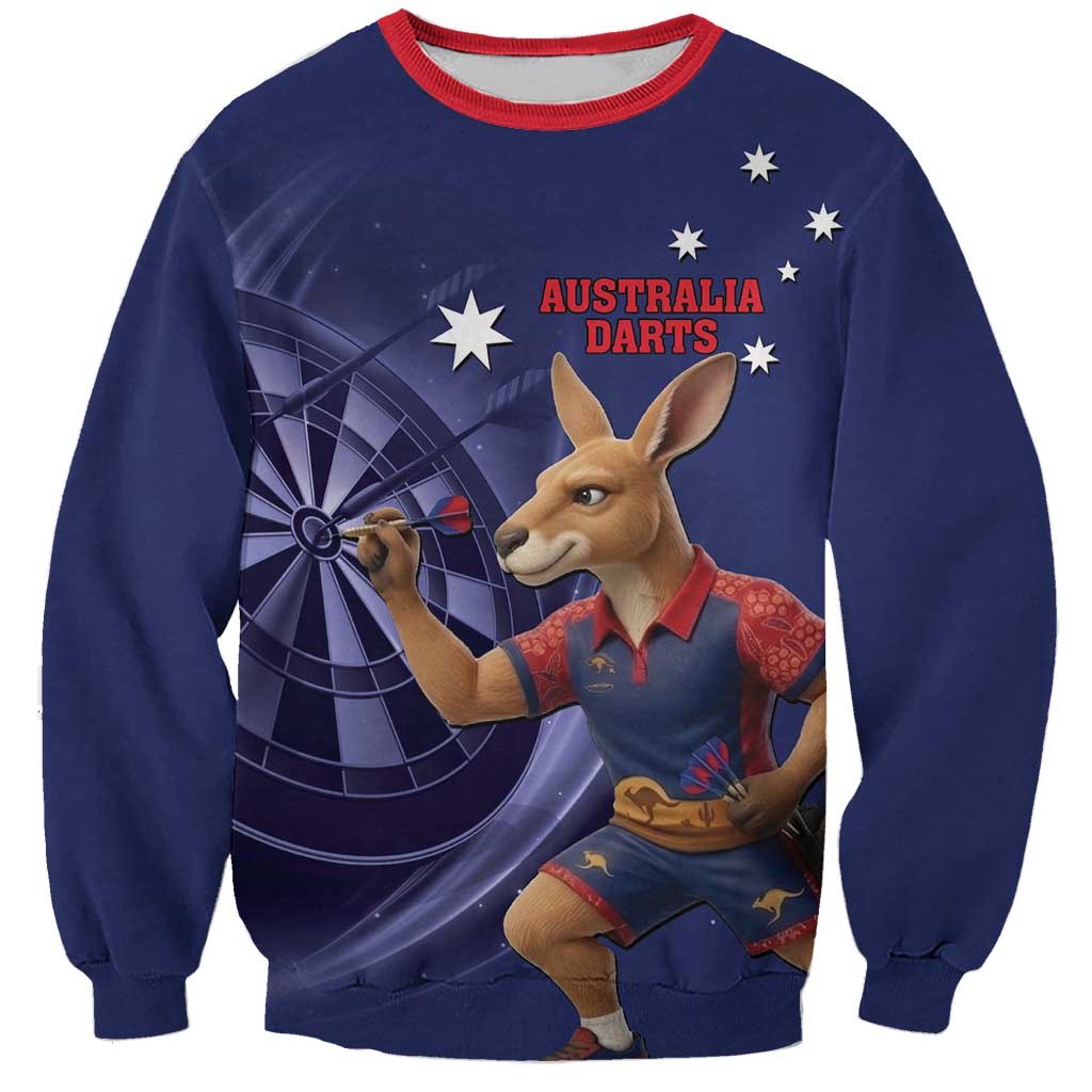 Australia Kangaroo Mascot Darts Sweatshirt Blue Edition