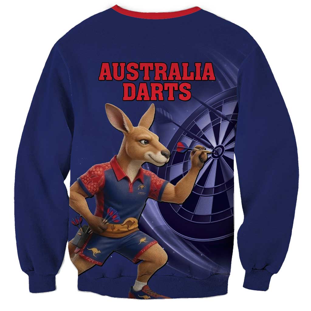 Australia Kangaroo Mascot Darts Sweatshirt Blue Edition