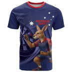 Australia Kangaroo Mascot Darts T Shirt Blue Edition