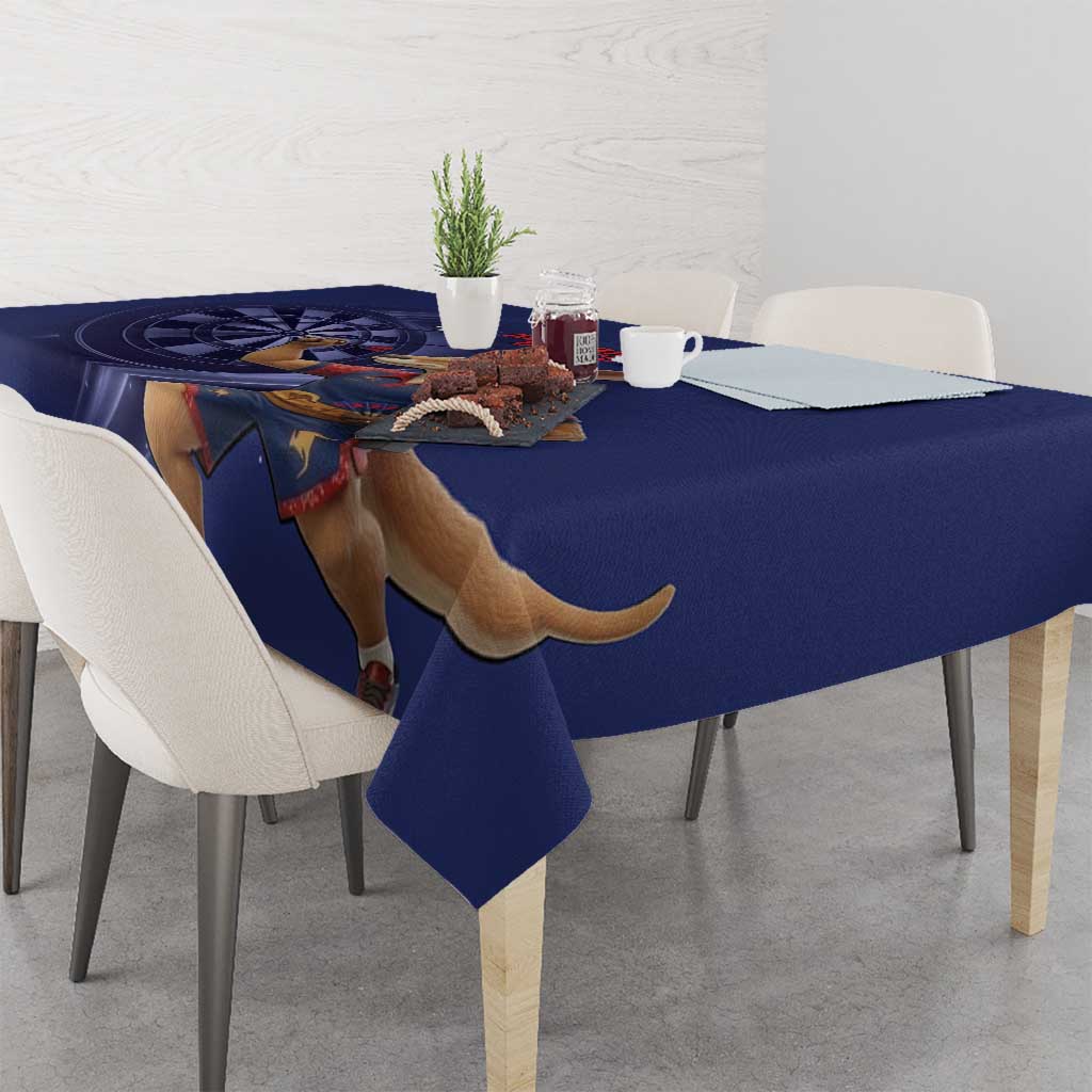 Australia Kangaroo Mascot Darts Tablecloth Blue Edition