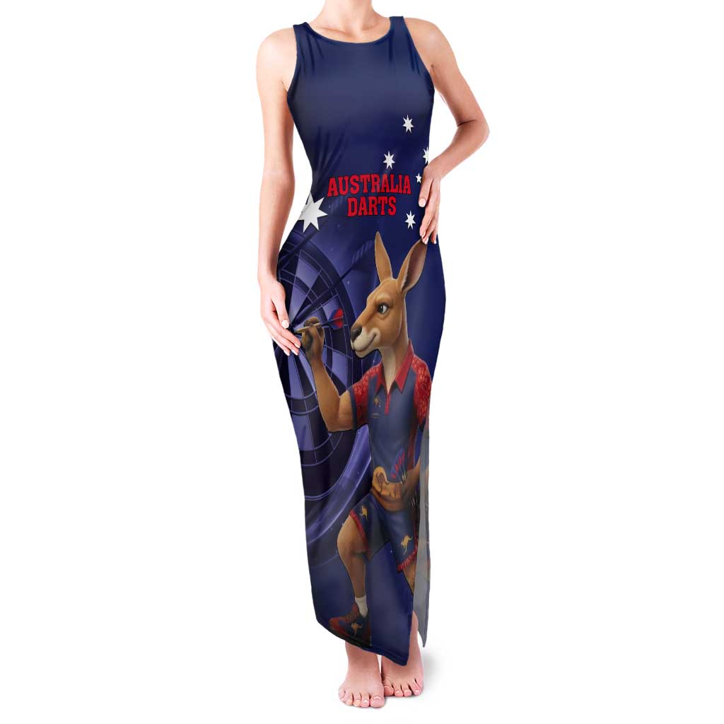 Australia Kangaroo Mascot Darts Tank Maxi Dress Blue Edition