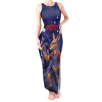 Australia Kangaroo Mascot Darts Tank Maxi Dress Blue Edition