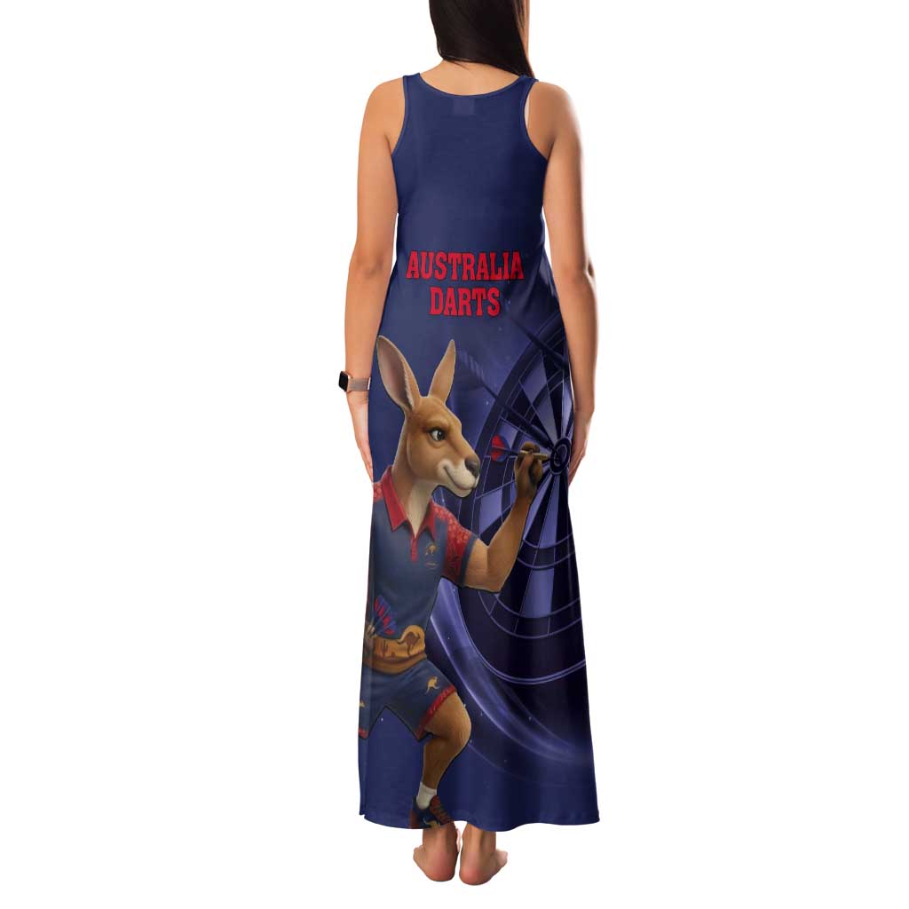 Australia Kangaroo Mascot Darts Tank Maxi Dress Blue Edition