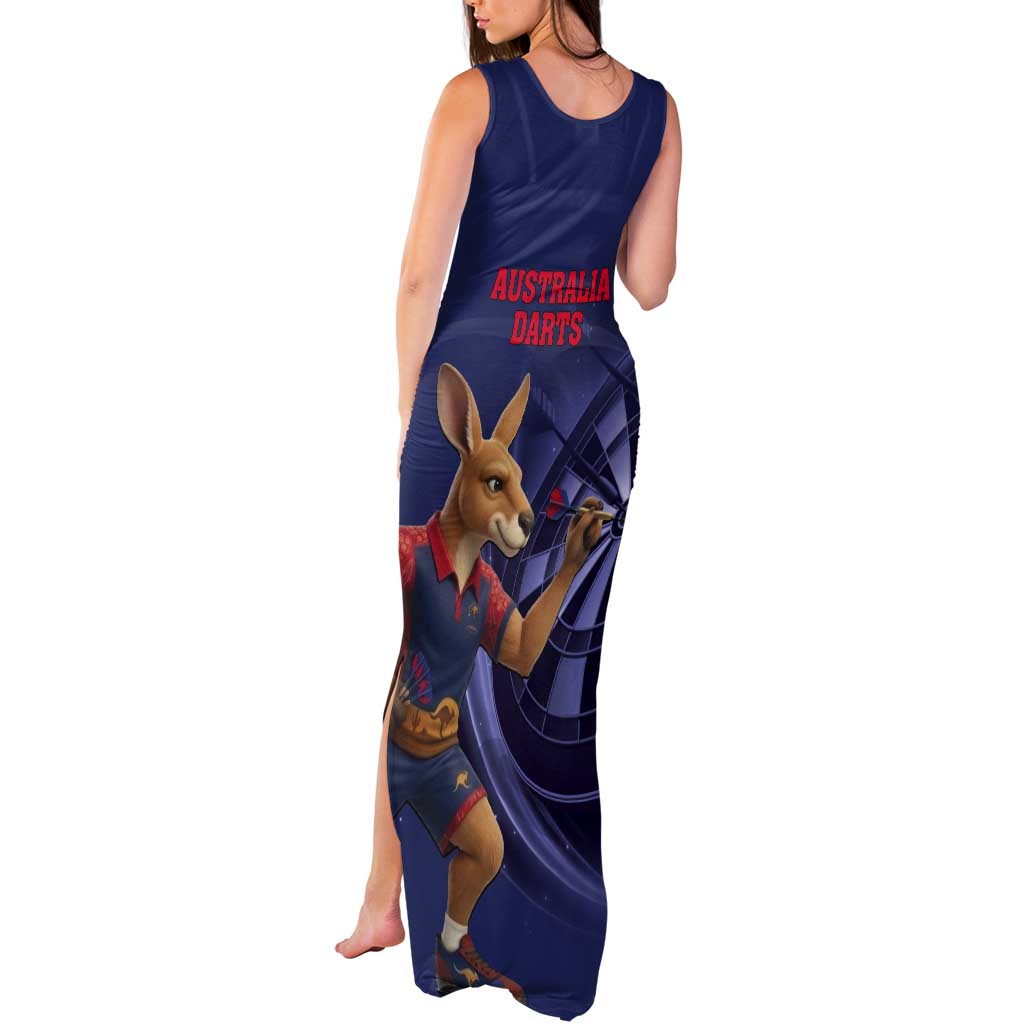 Australia Kangaroo Mascot Darts Tank Maxi Dress Blue Edition