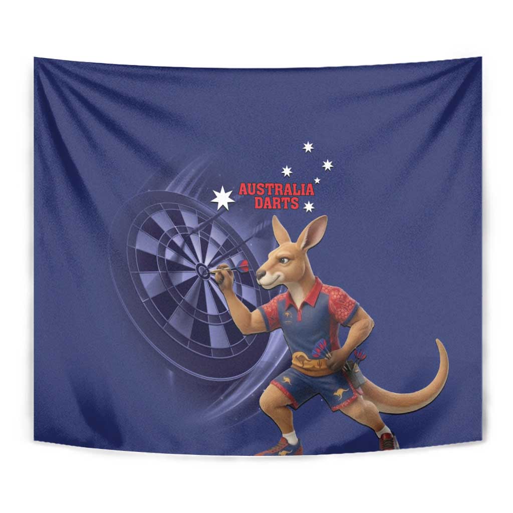 Australia Kangaroo Mascot Darts Tapestry Blue Edition