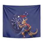 Australia Kangaroo Mascot Darts Tapestry Blue Edition