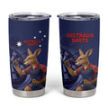 Australia Kangaroo Mascot Darts Tumbler Cup Blue Edition