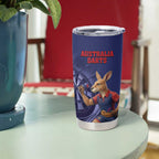 Australia Kangaroo Mascot Darts Tumbler Cup Blue Edition
